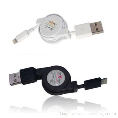 Retractable 8-pin USB Lightning Cable for iPhone 5 5s, iPod Nano 7, iPad 4 Mini, iPod Touch 5, iOS7